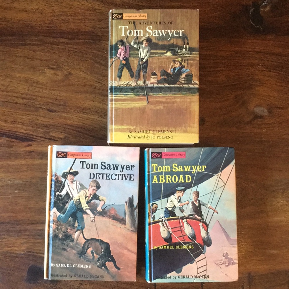 3 Companion Library 2-In-1 Vintage Books Hardcover Classics Tom Sawyer Set of 3